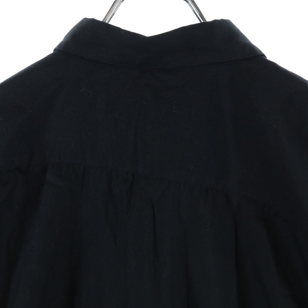 BLACK COMME des GARCONS(ブラックコムデギャルソン) 22AW AD2022 レギュラーカラー コットン 長袖ねじれシャツ ブラック 1J-B012