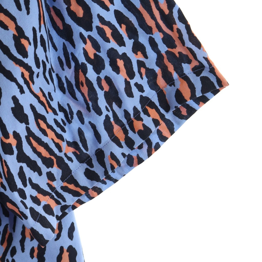 WACKO MARIA(ワコマリア) 25SS LEOPARD HAWAIIAN SHIRT オープンカラー レオパード ハワイアン 半袖シャツ ブルー