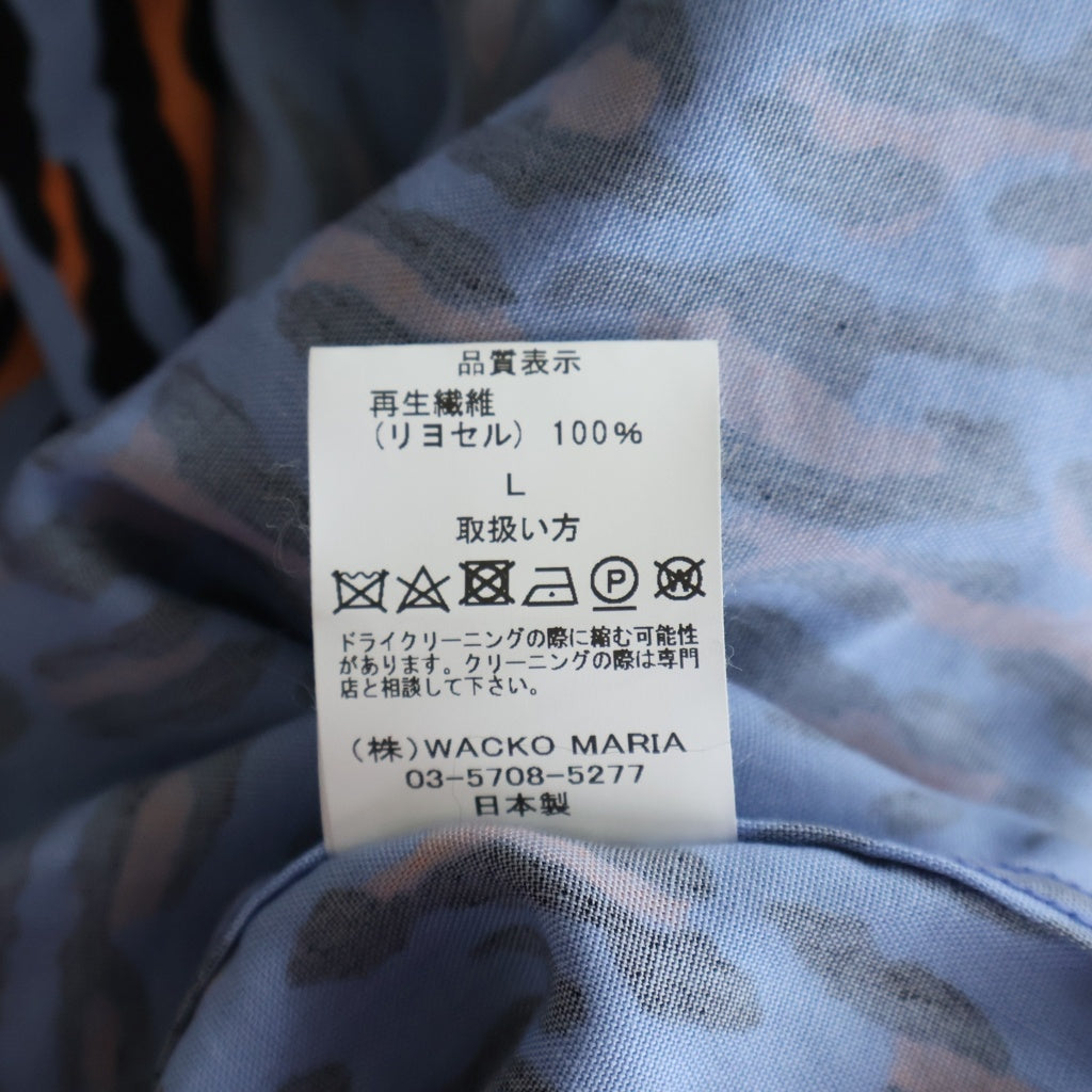 WACKO MARIA(ワコマリア) 25SS LEOPARD HAWAIIAN SHIRT オープンカラー レオパード ハワイアン 半袖シャツ ブルー