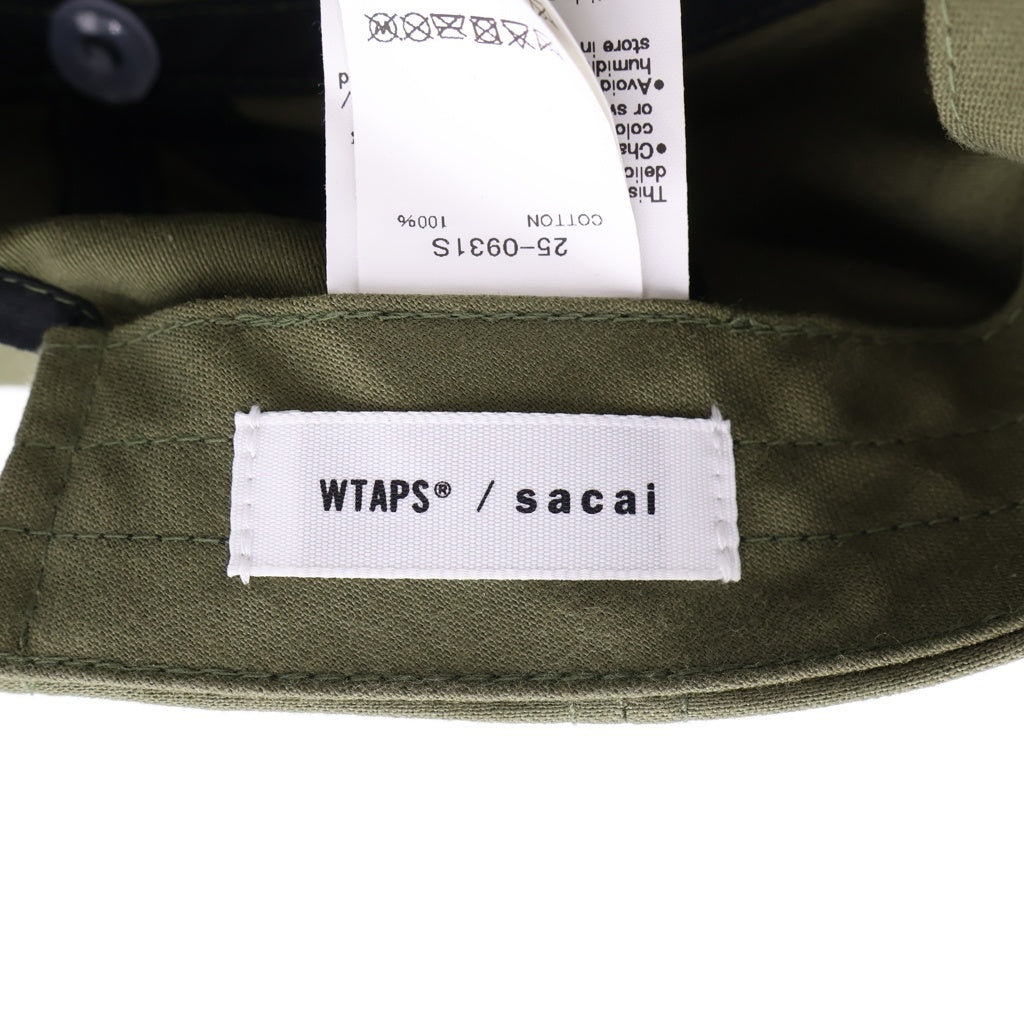 WTAPS(ダブルタップス) ×sacai Cotton Back Satin Cap サカイ コットン バックサテン キャップ 帽子 カーキ 25-0931S
