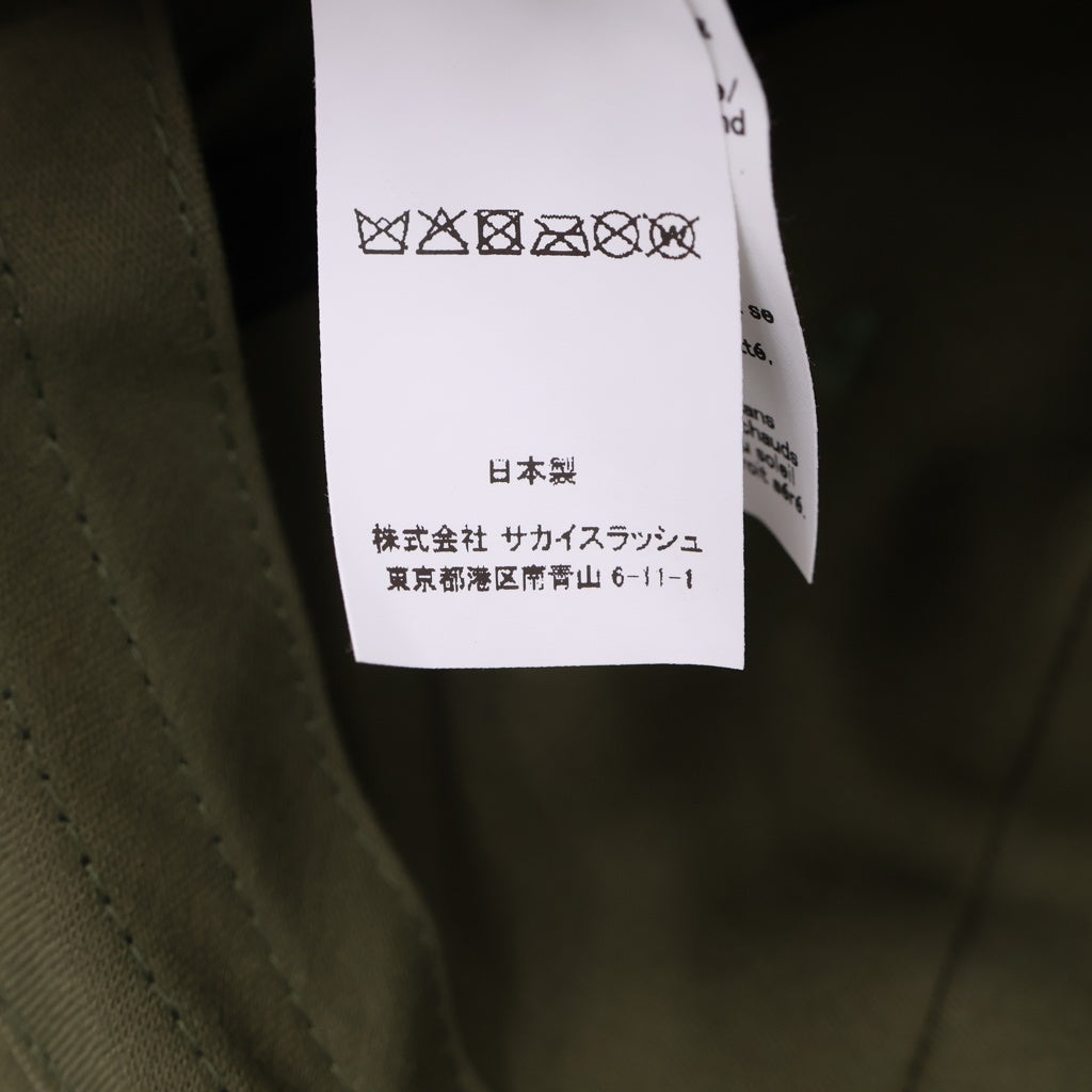 WTAPS(ダブルタップス) ×sacai Cotton Back Satin Cap サカイ コットン バックサテン キャップ 帽子 カーキ 25-0931S