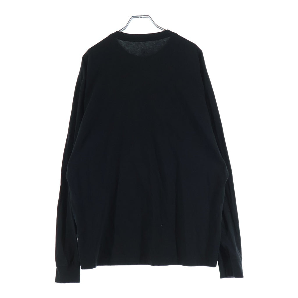 KITH(キス) ×CALVIN KLEIN カルバンクライン ロゴプリント クルーネック長袖Tシャツ ロングスリーブカットソー ブラック KH3840-100