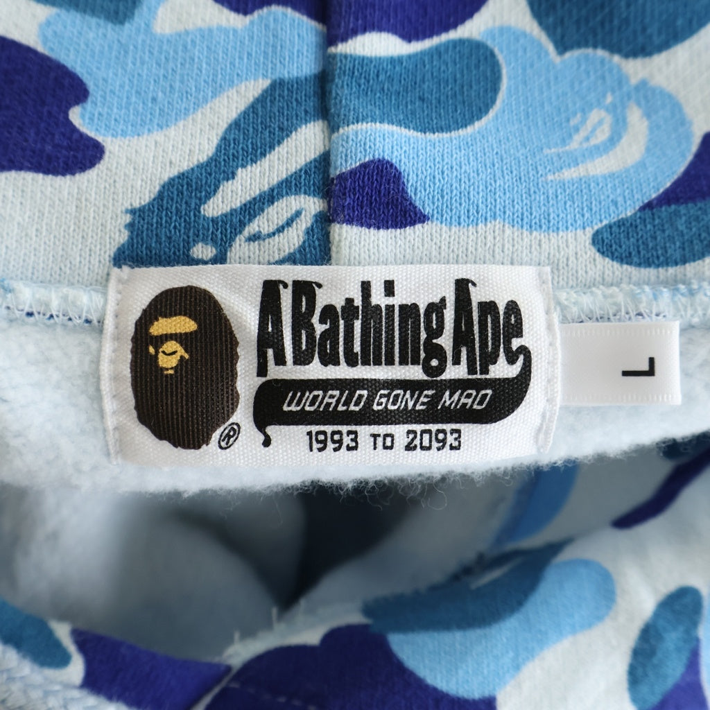 A BATHING APE(アベイシングエイプ) ×ANTI SOCIAL SOCIAL CLUB アンチソーシャルクラブ カモ柄 ロゴプリント プルオーバーフーデッドパーカー ブルー 001PPG231913X