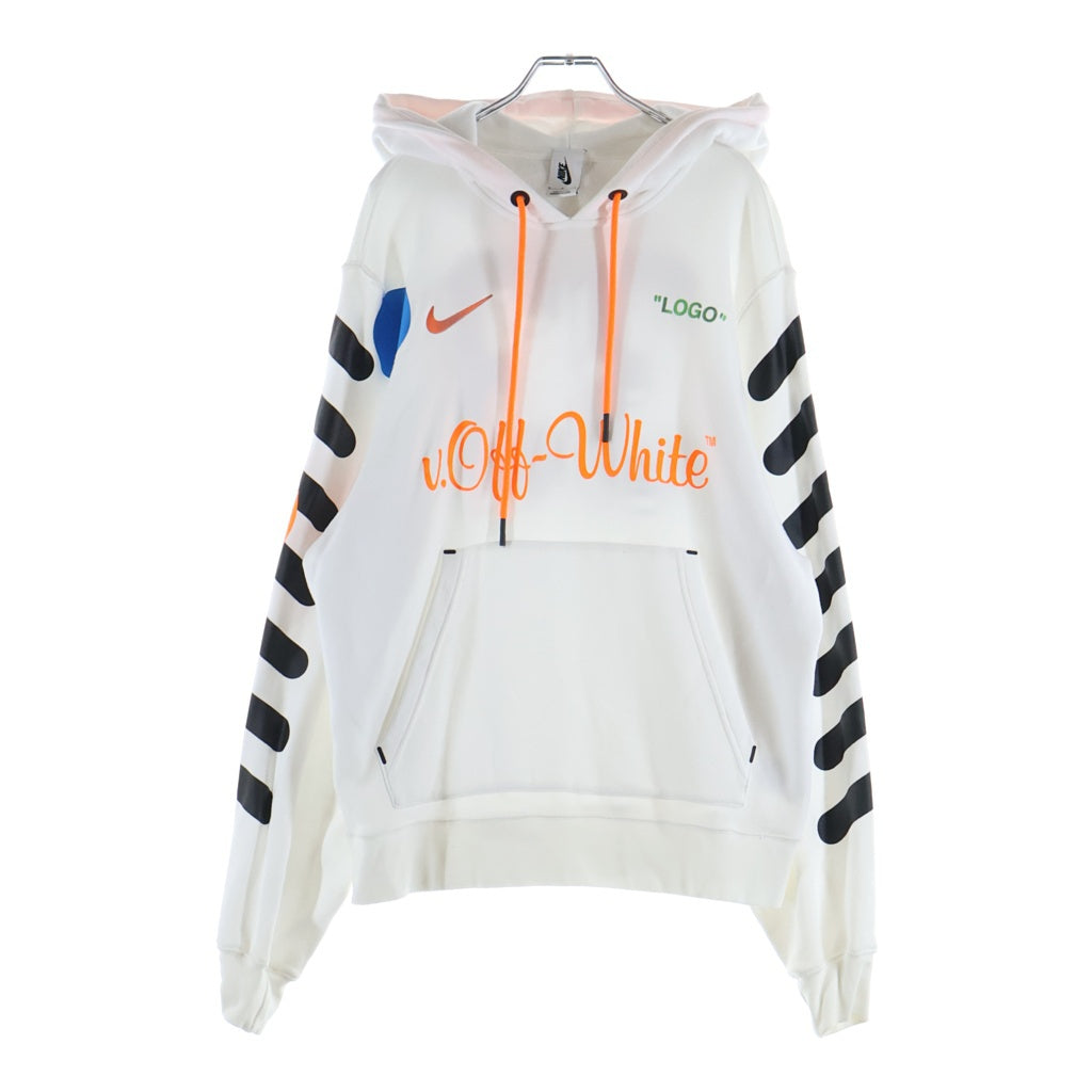NIKE(ナイキ) 18SS ×OFF WHITE MERCURIAL NRG オフホワイト フットボール プルオーバーフーデッドパーカー ホワイト AA3257-100