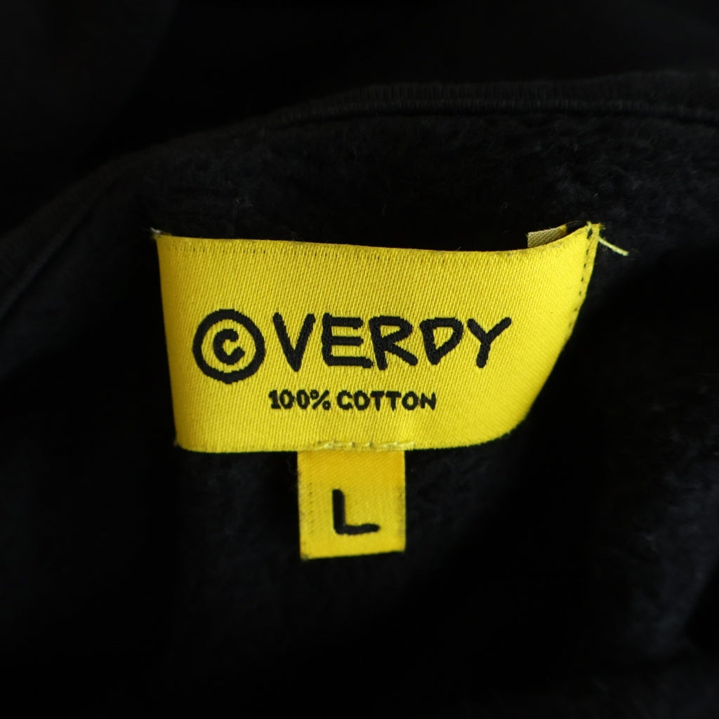 DOVER STREET MARKET(ドーバーストリートマーケット) ×VERDY ヴェルディ ロゴプリント プルオーバーフーデッドパーカー ブラック