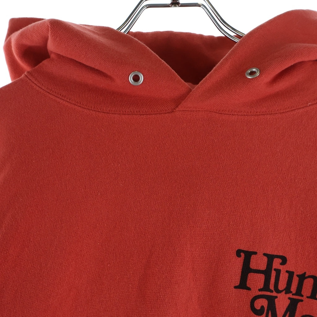 HUMAN MADE(ヒューマンメイド) ×GIRLS DON'T CRY LOGO HOODIE ガールズドントクライ ロゴプリント プルオーバースウェットパーカー フーディー レッド