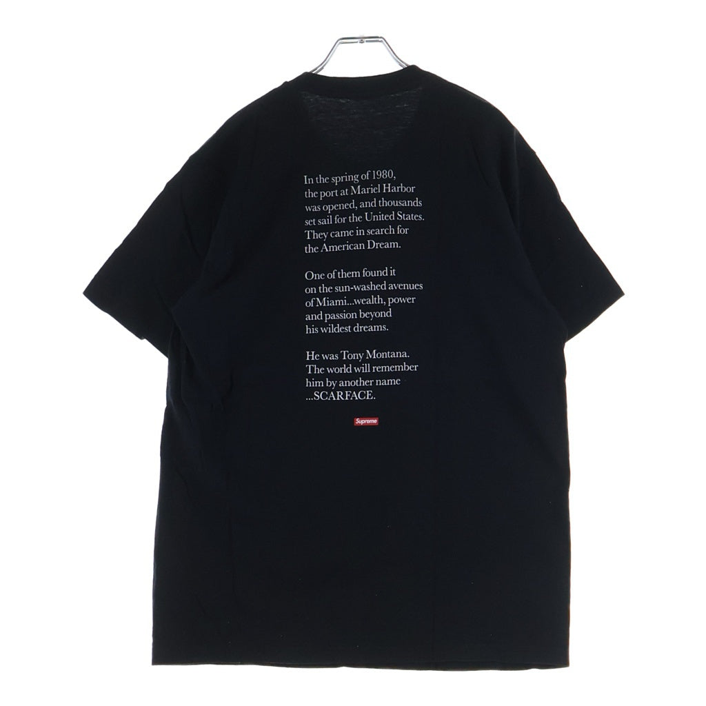 SUPREME(シュプリーム) 17AW Scarface Split Tee スカーフェイススプリット フリントプリントTシャツ 半袖クルーネックカットソー ブラック