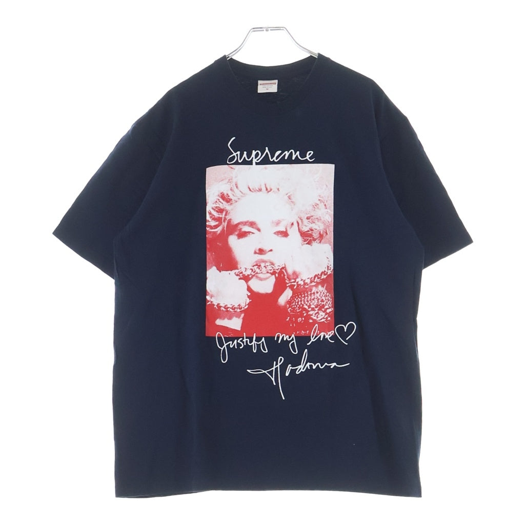 SUPREME(シュプリーム) 18AW Madonna Tee マドンナプリント クルーネック半袖Tシャツ カットソー ネイビー