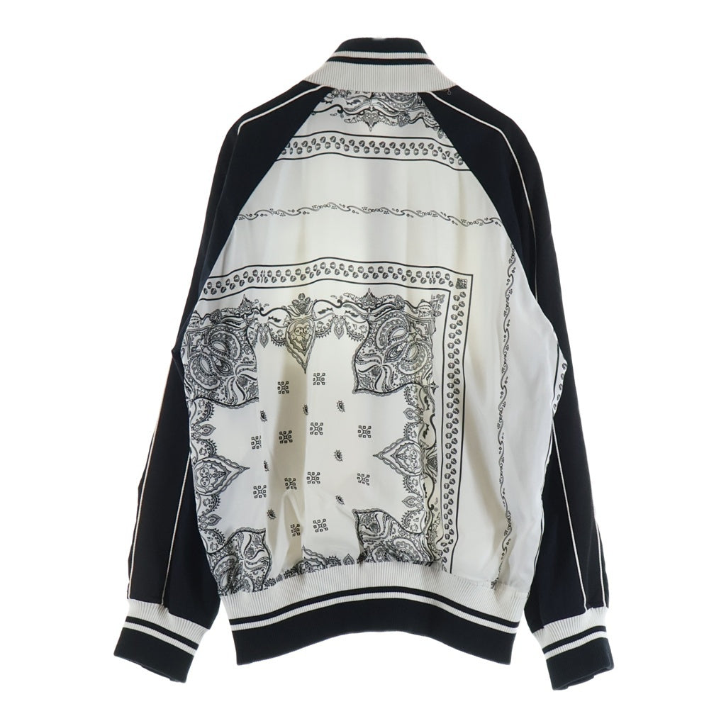 Sacai(サカイ) 19SS バンダナ柄ジップアップブルゾン ボンバージャケット ホワイト/ブラック 19-01911M