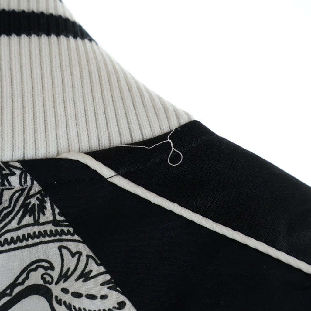 Sacai(サカイ) 19SS バンダナ柄ジップアップブルゾン ボンバージャケット ホワイト/ブラック 19-01911M