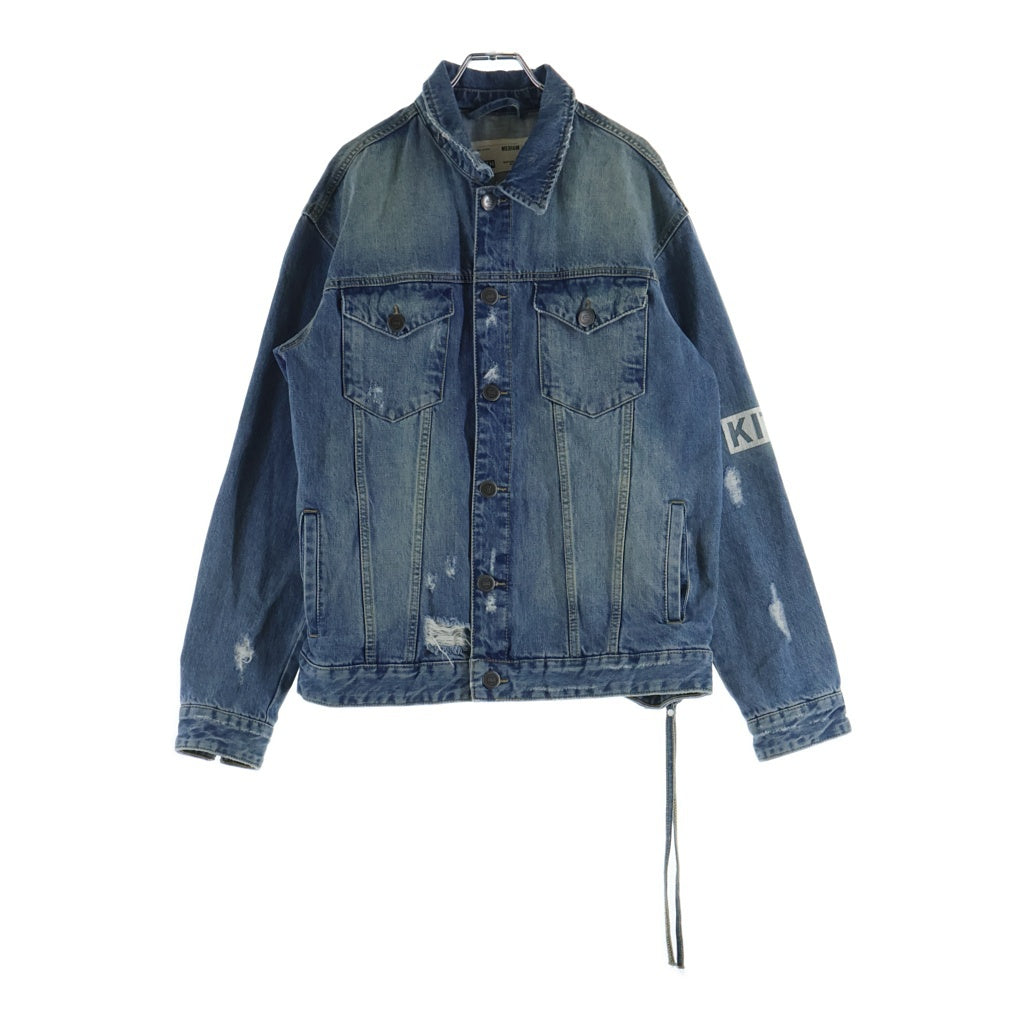 KITH(キス) 18SS LAIGHT DENIM JACKET HOSU BLUE ロゴプリント ライトデニムジャケット インディゴ KH-LDJSS18HBL