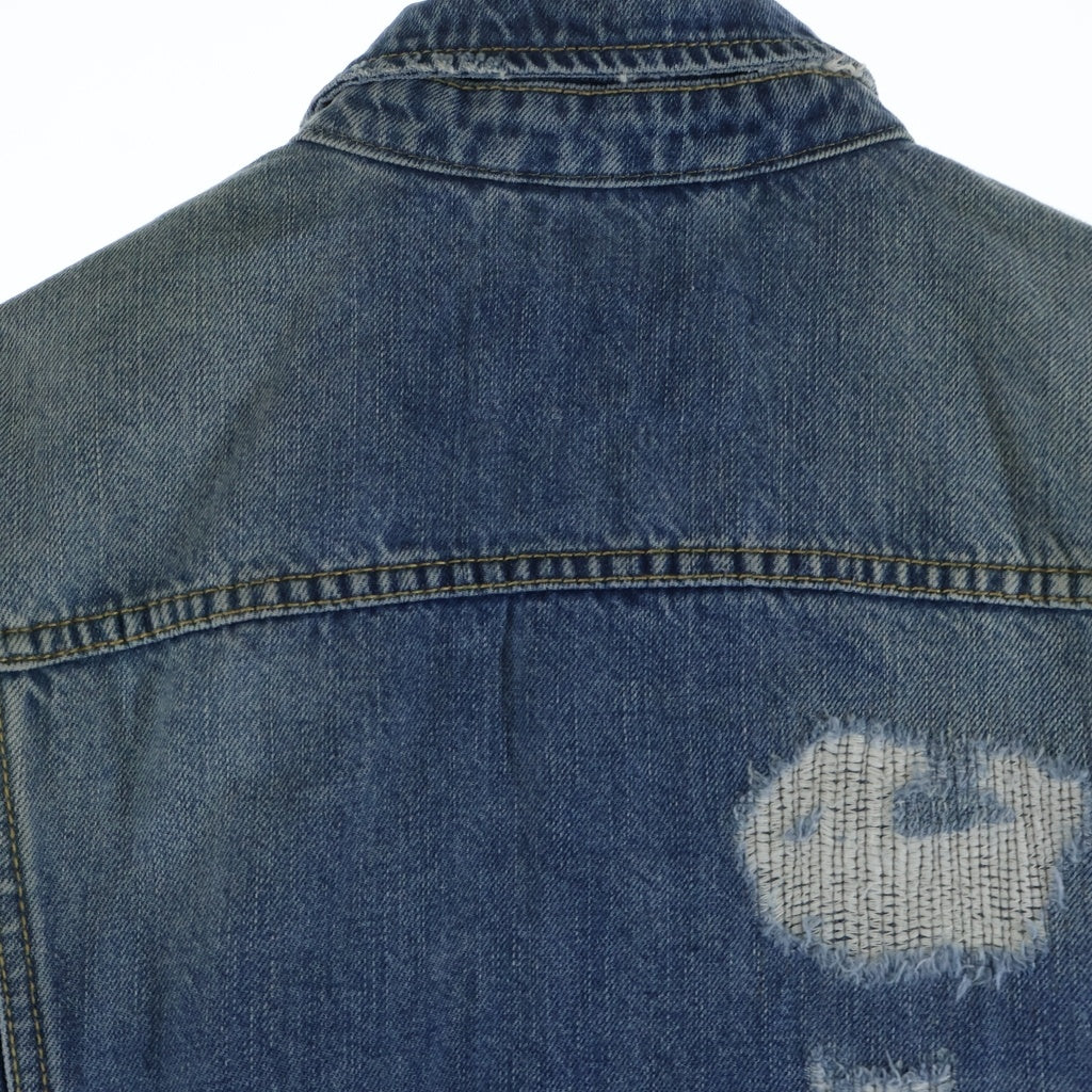KITH(キス) 18SS LAIGHT DENIM JACKET HOSU BLUE ロゴプリント ライトデニムジャケット インディゴ KH-LDJSS18HBL