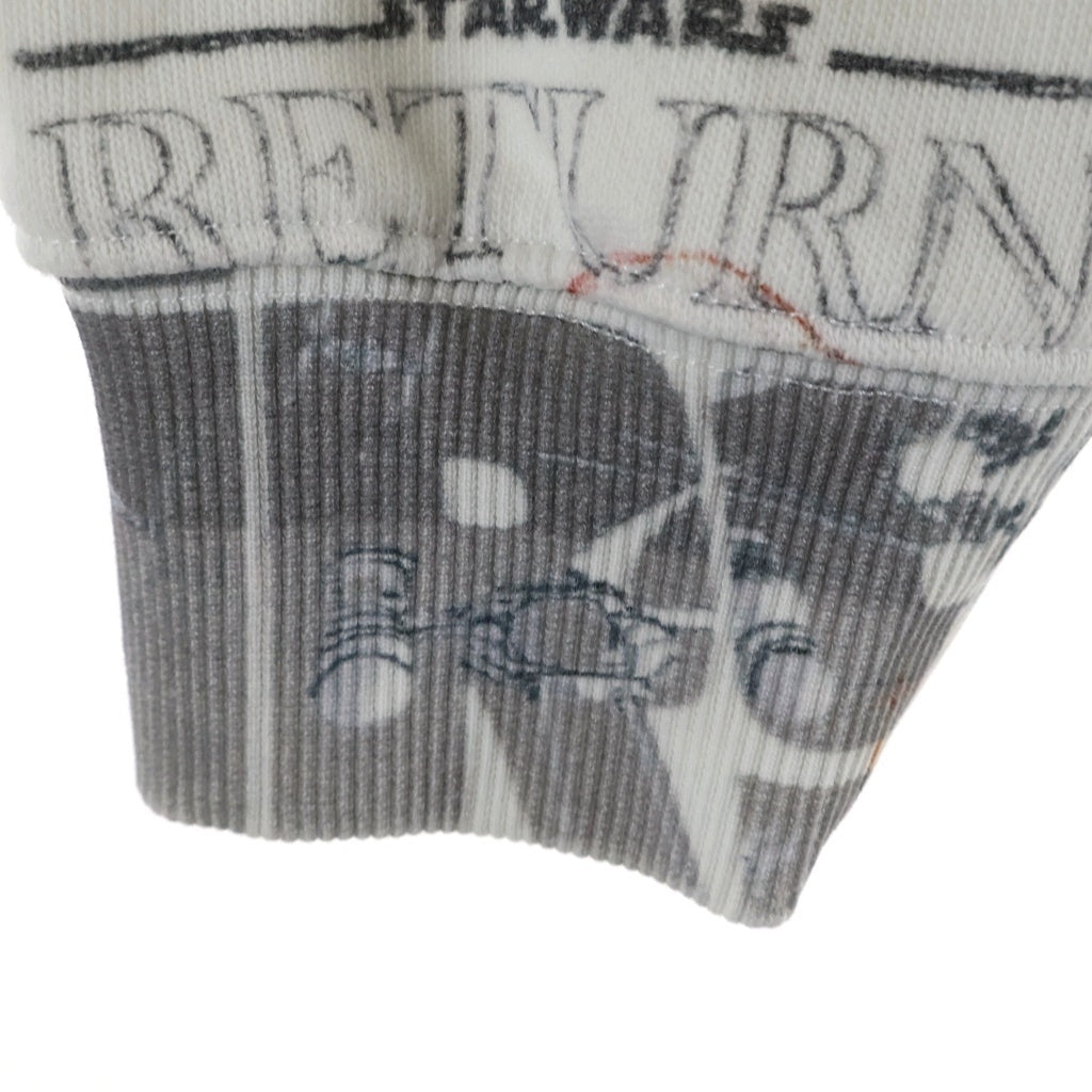 KITH(キス) 21AW ×STAR WARS SKETCHES HOODIE スターウォーズ 総柄 プルオーバーフーデッドパーカー ホワイト KHM030213