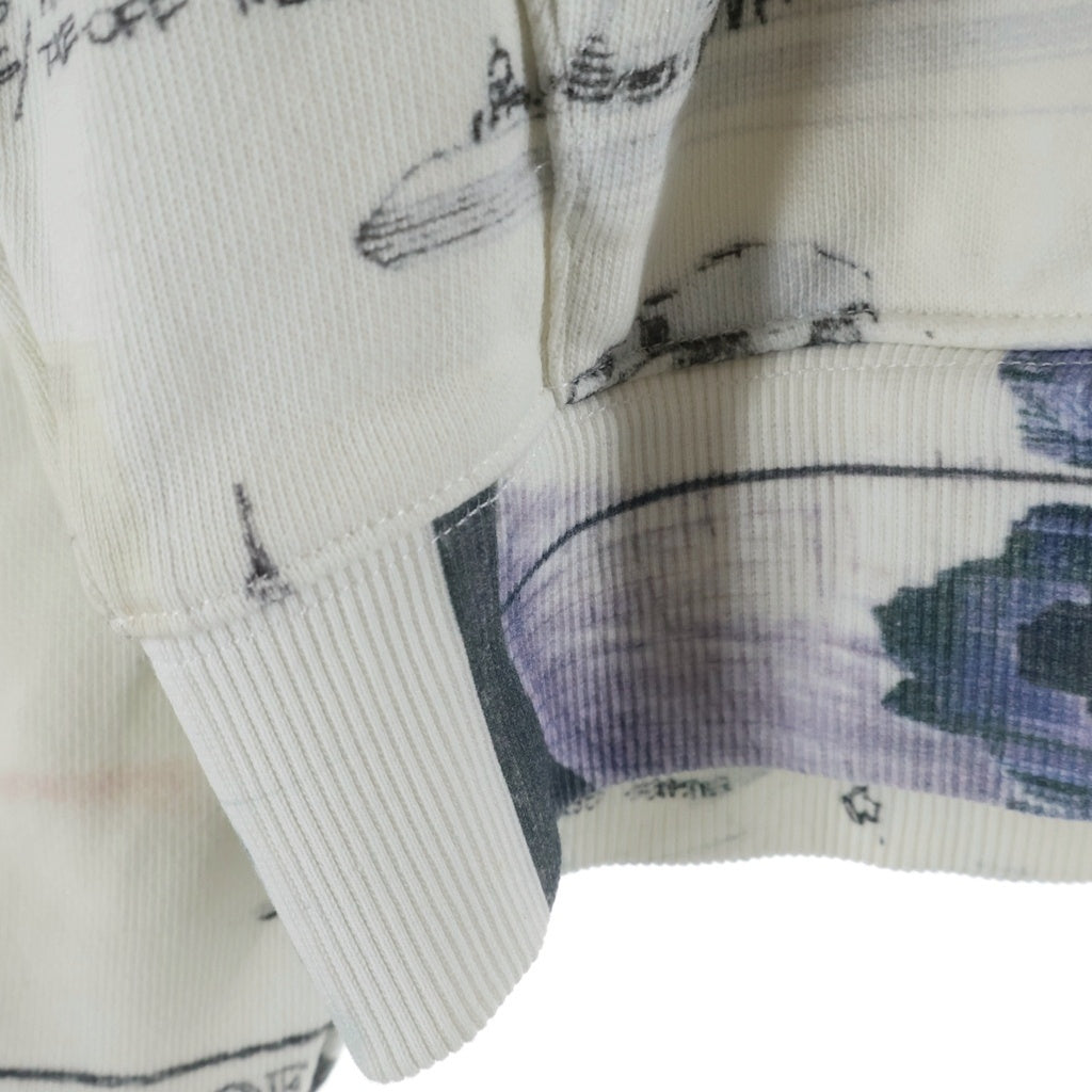 KITH(キス) 21AW ×STAR WARS SKETCHES HOODIE スターウォーズ 総柄 プルオーバーフーデッドパーカー ホワイト KHM030213