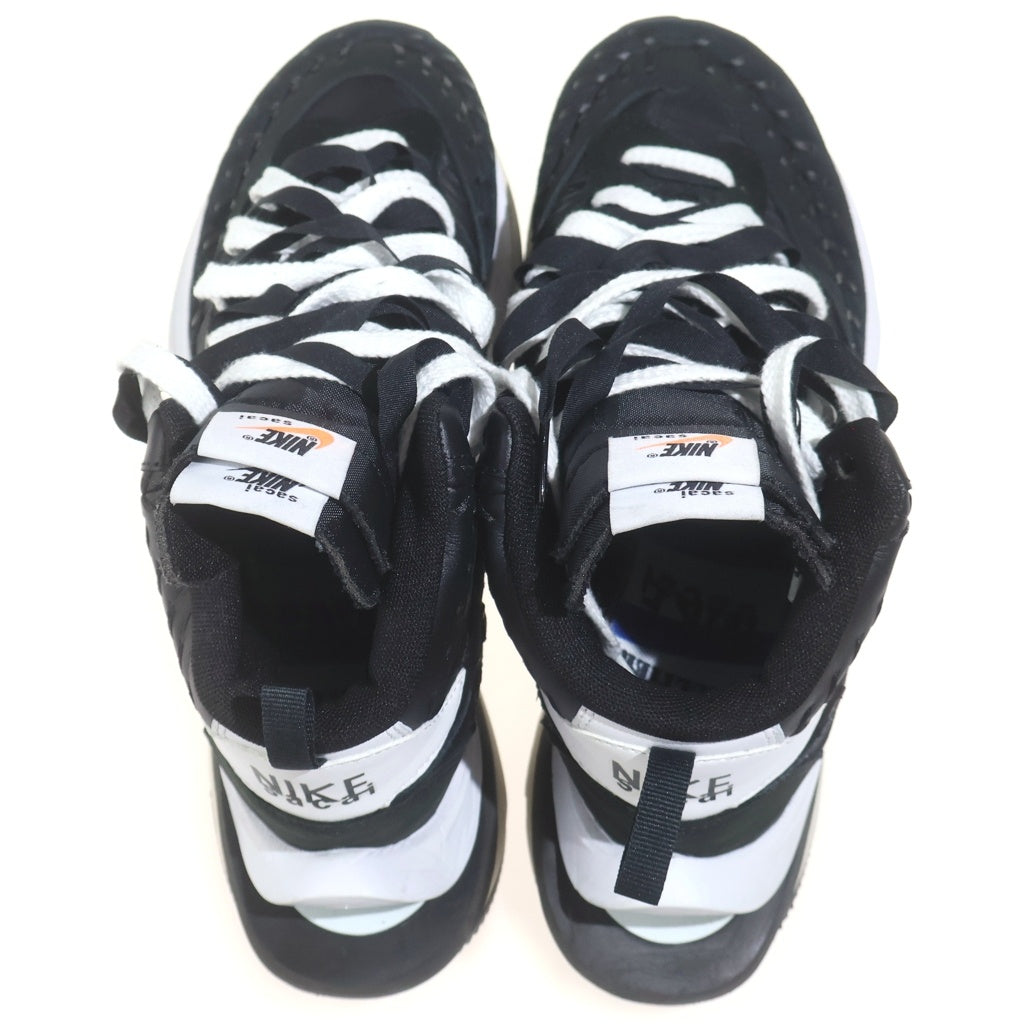 NIKE(ナイキ) ×SACAI ×JEAN-PAUL GAULTIER VAPORWAFFLE サカイ ジャンポールゴルチエ ヴェイパーワッフル ミッドカットスニーカー ブラック US9/27cm DH9186-001