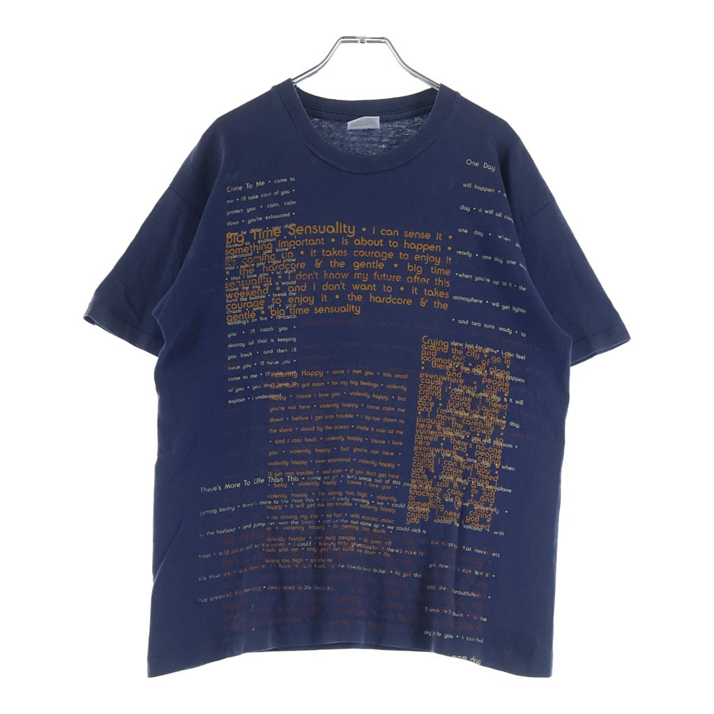 VINTAGE(ヴィンテージ) 90S VINTAGE BJORK 1994 THE LYRICAL TEXT NAVY TEE ビョーク 両面プリント半袖Tシャツ カットソー ネイビー