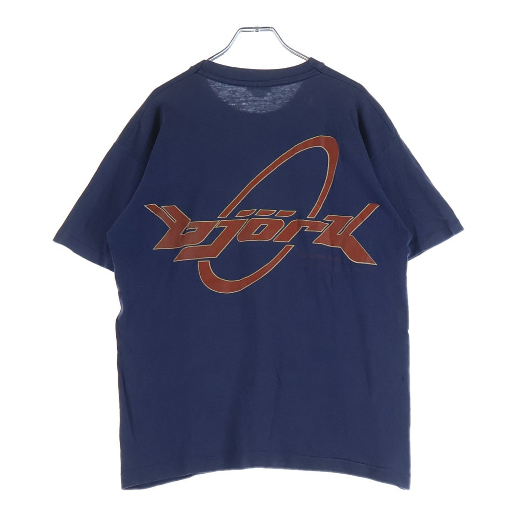 VINTAGE(ヴィンテージ) 90S VINTAGE BJORK 1994 THE LYRICAL TEXT NAVY TEE ビョーク 両面プリント半袖Tシャツ カットソー ネイビー