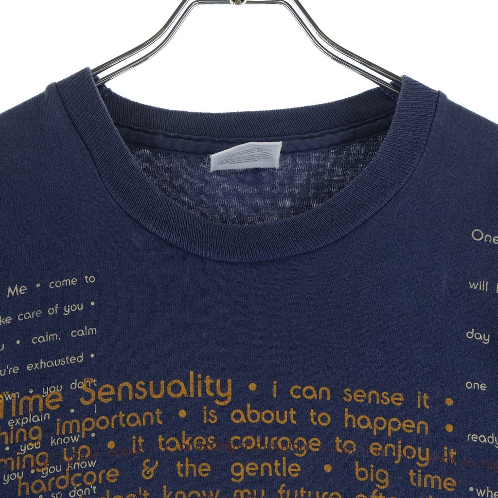 VINTAGE(ヴィンテージ) 90S VINTAGE BJORK 1994 THE LYRICAL TEXT NAVY TEE ビョーク 両面プリント半袖Tシャツ カットソー ネイビー