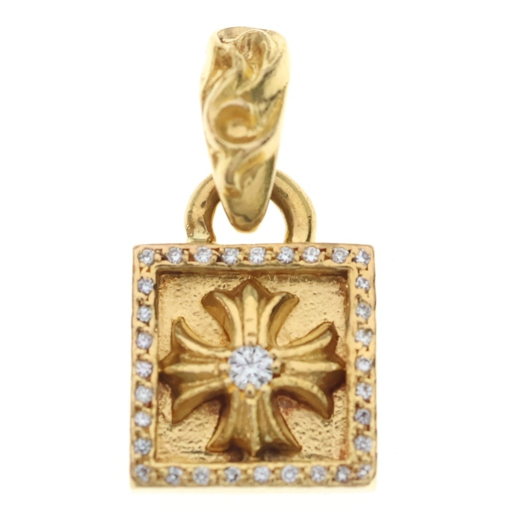 CHROME HEARTS(クロムハーツ) 22K FRAMED CH PLUS P/DIA フレームドCHプラス PAVEダイヤ ペンダントトップ ゴールド BCA048