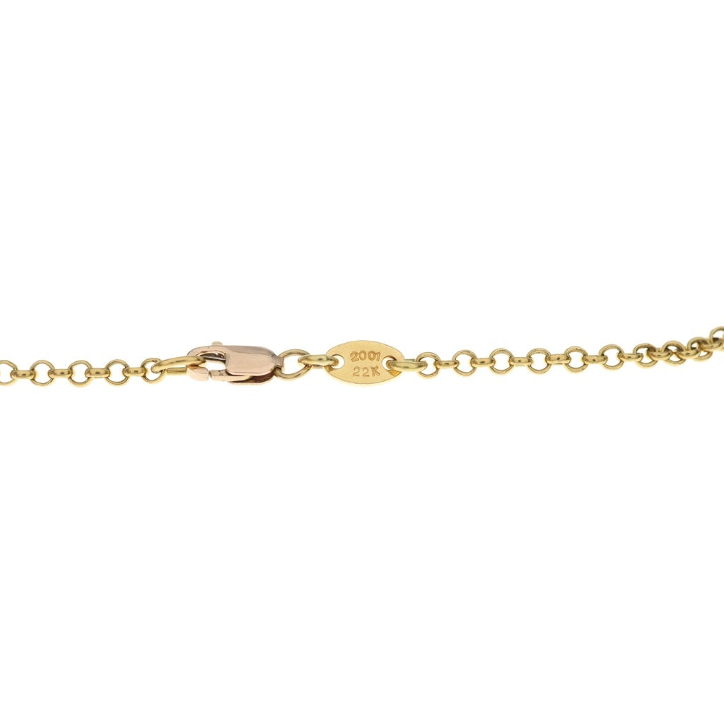CHROME HEARTS(クロムハーツ) 22K NECKCHAIN R18 ロールチェーンネックレス 18inch ゴールド BCA010