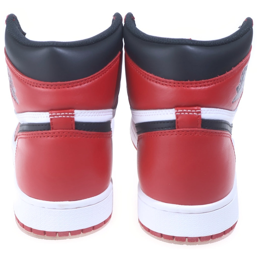 NIKE(ナイキ) 【鑑賞用 2015年製】 AIR JORDAN 1 RETRO HIGH OG CHICAGO エアジョーダン 1 レトロ シカゴ ハイカットスニーカー レッド US9.5/27.5cm 555088-101