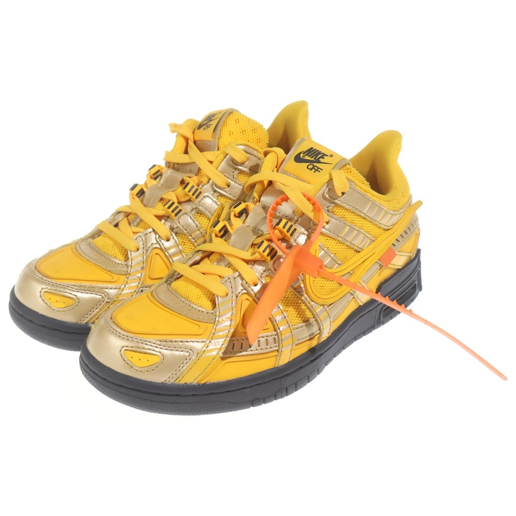 NIKE(ナイキ) ×OFF-WHITE AIR RUBBER DUNK LOW UNIVERSITY GOLD オフホワイト ラバーダンク ローカットスニーカー イエロー US5.5/24cm レディース CU6015-700