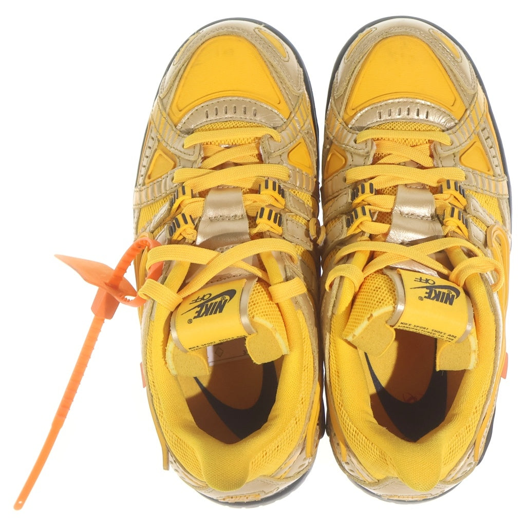 NIKE(ナイキ) ×OFF-WHITE AIR RUBBER DUNK LOW UNIVERSITY GOLD オフホワイト ラバーダンク ローカットスニーカー イエロー US5.5/24cm レディース CU6015-700