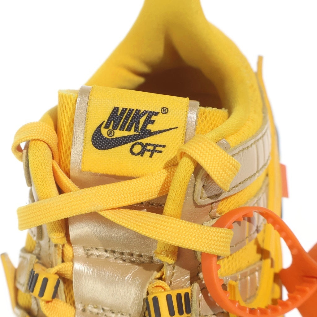 NIKE(ナイキ) ×OFF-WHITE AIR RUBBER DUNK LOW UNIVERSITY GOLD オフホワイト ラバーダンク ローカットスニーカー イエロー US5.5/24cm レディース CU6015-700