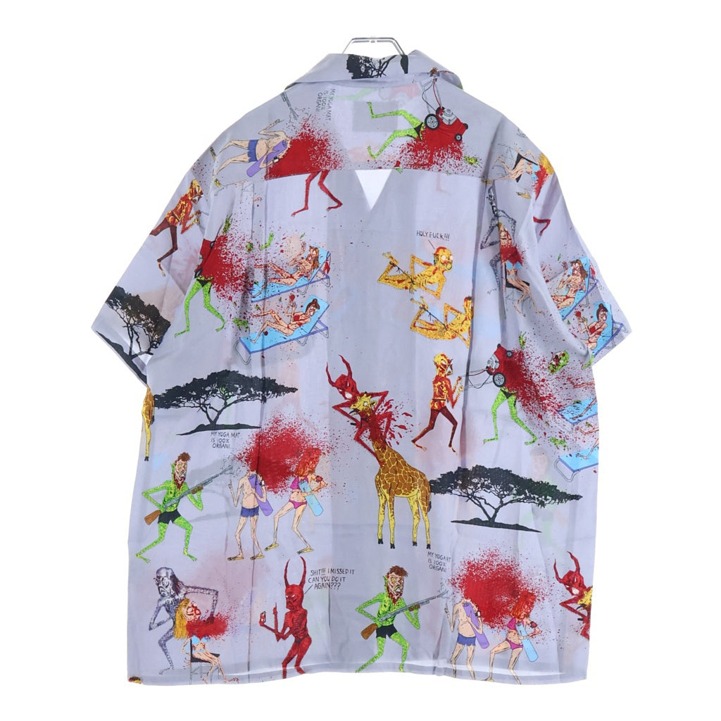 WACKO MARIA(ワコマリア) 20SS ×NECK FACE HAWAIIAN SHIRT ネックフェイス グラフィックプリント 半袖ハワイアンシャツ パープル NECKFACE-WM-HI07