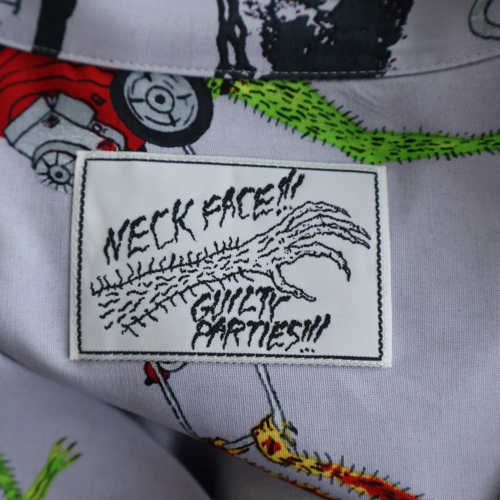 WACKO MARIA(ワコマリア) 20SS ×NECK FACE HAWAIIAN SHIRT ネックフェイス グラフィックプリント 半袖ハワイアンシャツ パープル NECKFACE-WM-HI07