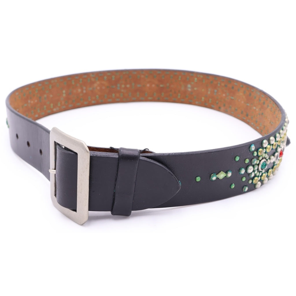 WACKO MARIA(ワコマリア) ×CHARRO RASTRA STUDS BELT チャロラストラ レザースタッズベルト ブラック WMR-BLT-05