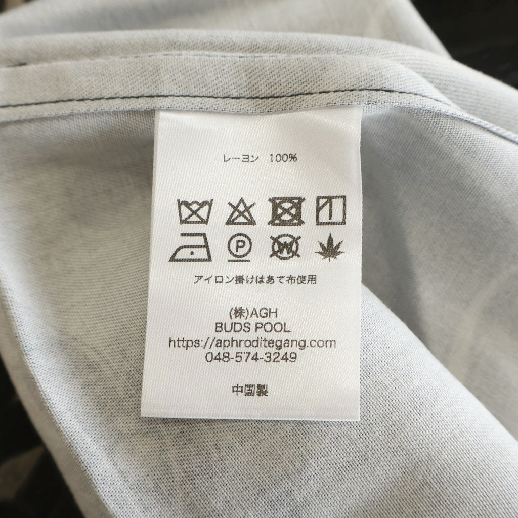 BUDSPOOL(バッズプール) ×GAKKIN 日章菊 L/S HAWAIIAN SHIRT ガッキン ロングスリーブハワイアンシャツ 長袖 グレー