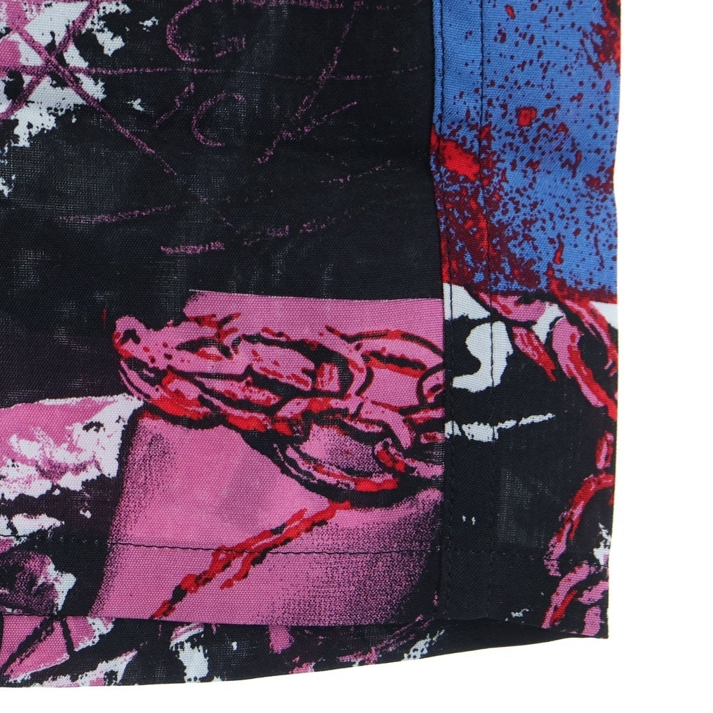 WACKO MARIA(ワコマリア) 26SS ×TERRIFIER HAWAIIAN SHIRT グラフィックプリント 半袖ハワイアンシャツ ブラック/ピンク TERRIFIER-WM-HI03