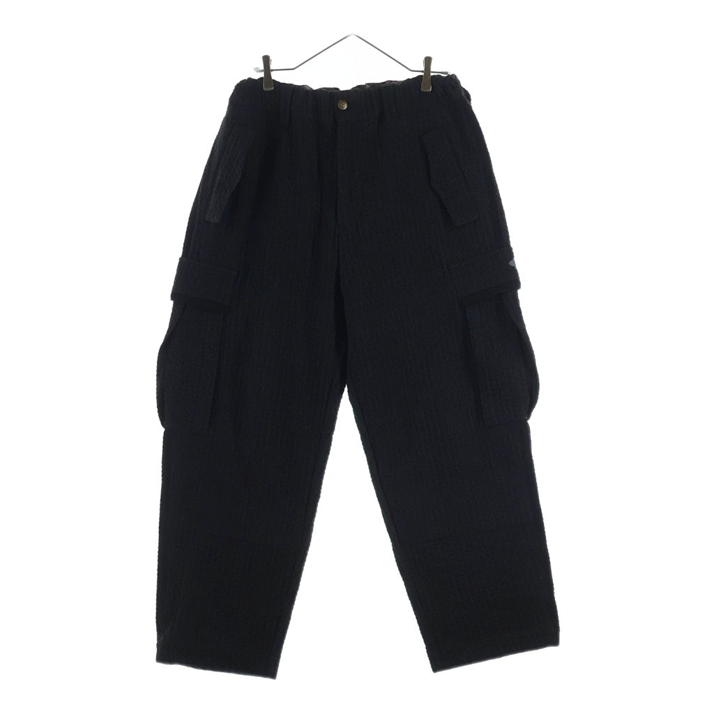BUDSPOOL バッズプール 25AW ×GAKKIN 折り鴉 PAPER CROW CARGO PANTS ジップフライ カーゴパンツ ブラック BUDSPOOL(バッズプール) 25AW ×GAKKIN 折り鴉 PAPER CROW CARGO PANTS