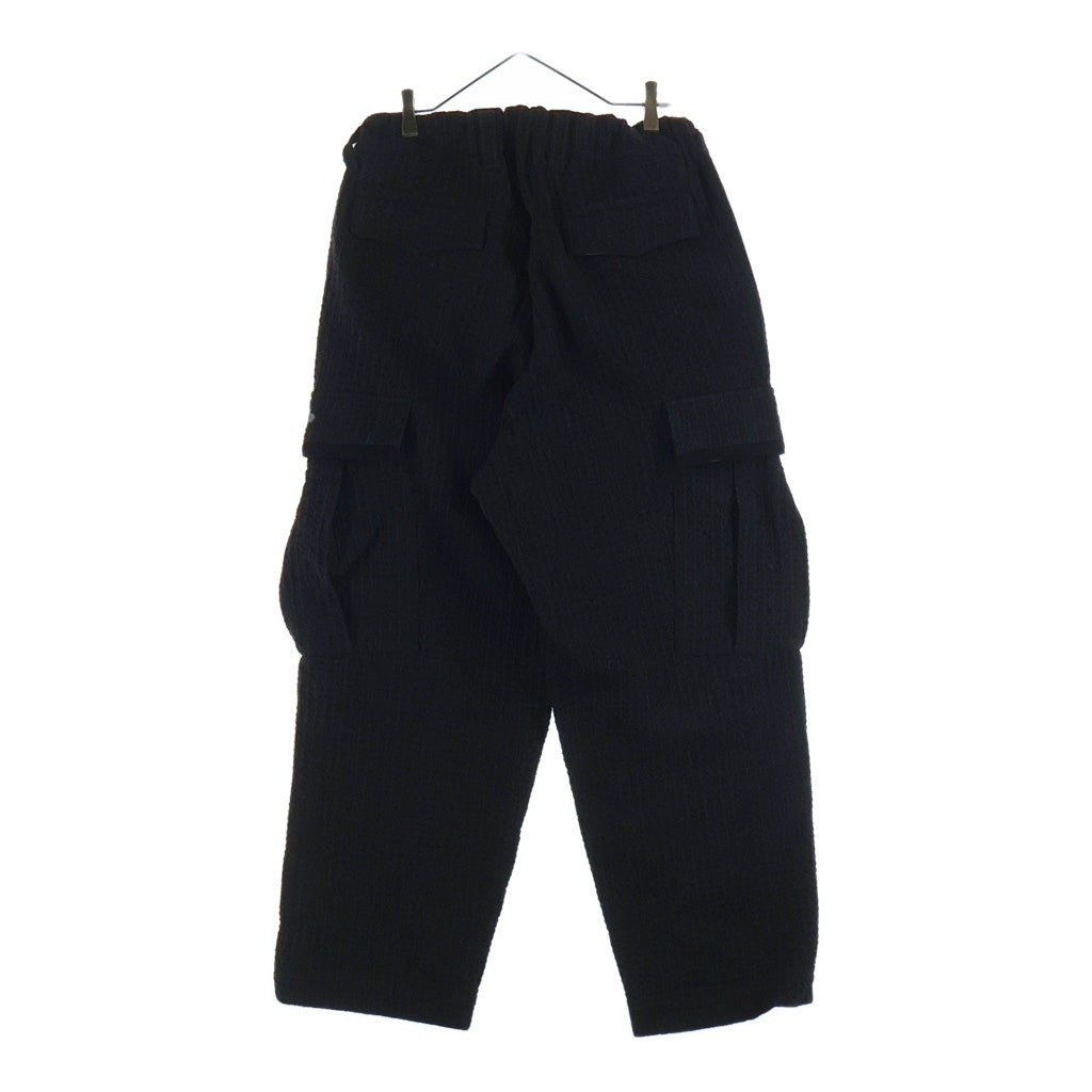 BUDSPOOL(バッズプール) 25AW ×GAKKIN 折り鴉 PAPER CROW CARGO PANTS ジップフライ カーゴパンツ ブラック