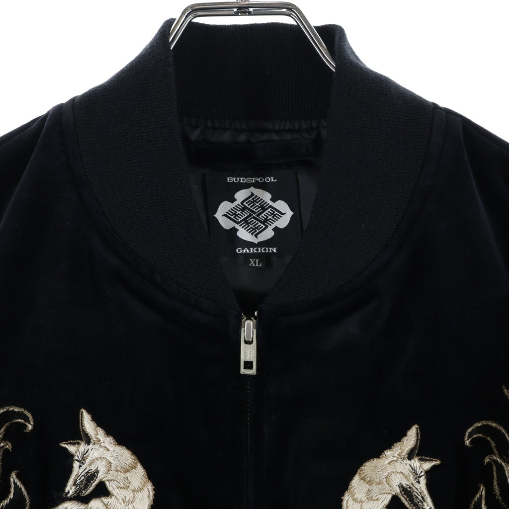 BUDSPOOL(バッズプール) ×GAKKIN 白墨狐 VELVETEEN SOUVENIR JACKET ガッキン ベルベット スーベニアジャケット ブラック