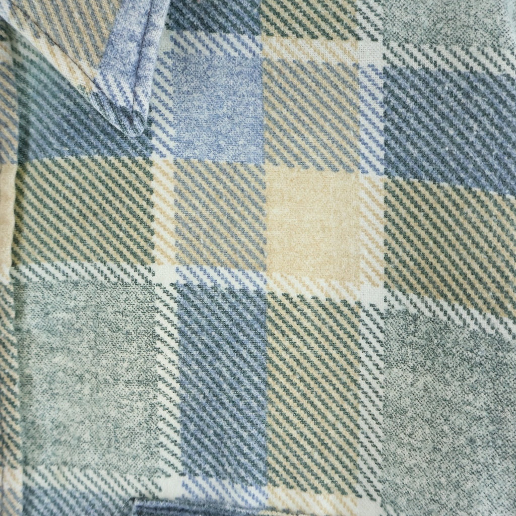 VINTAGE(ヴィンテージ) 70S VINTAGE SEARS ヴィンテージ シアーズ ブロックチェック 長袖シャツ ブラウン/ブルー