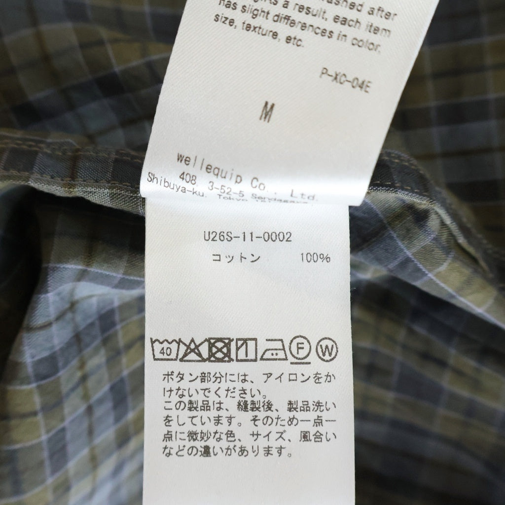 Unlikely(アンライクリー) 26SS Unlikely Work Shirts 2tone アンライクリー 2トーン チェック柄 ワーク長袖シャツ ブラウン U26S-11-0002