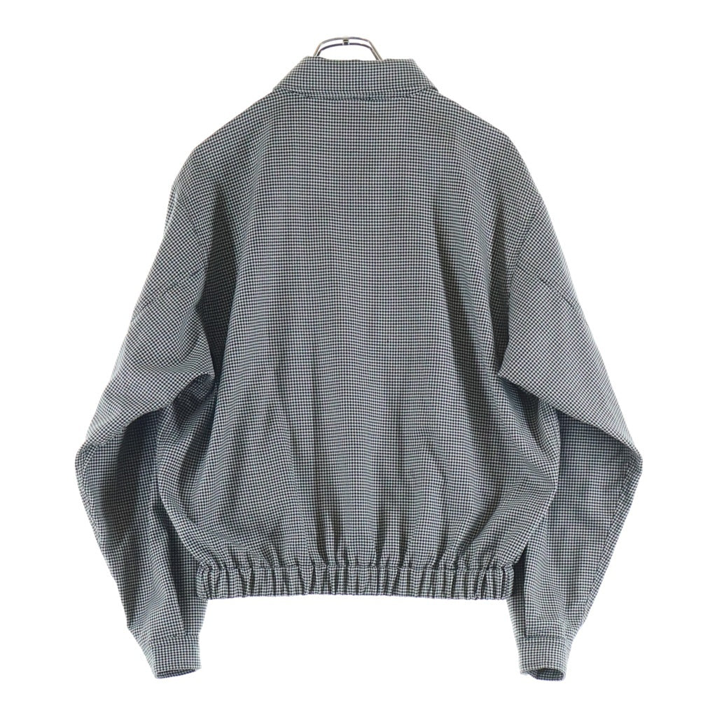 NO BRAND(ノーブランド) KAJA カジャ HOUNDSTOOTH HARRINGTON JACKET 千鳥格子柄 スイングトップ ジャケット ブラック 20269159