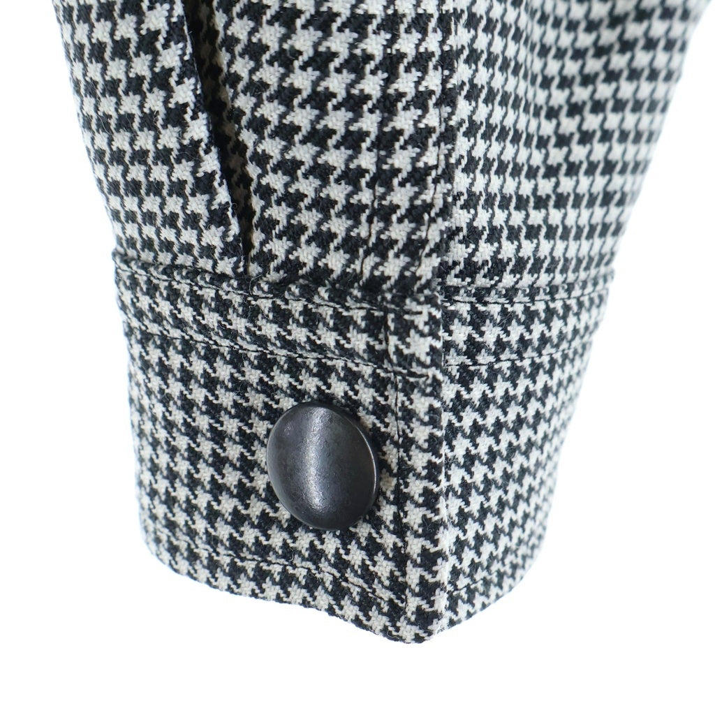 NO BRAND(ノーブランド) KAJA カジャ HOUNDSTOOTH HARRINGTON JACKET 千鳥格子柄 スイングトップ ジャケット ブラック 20269159