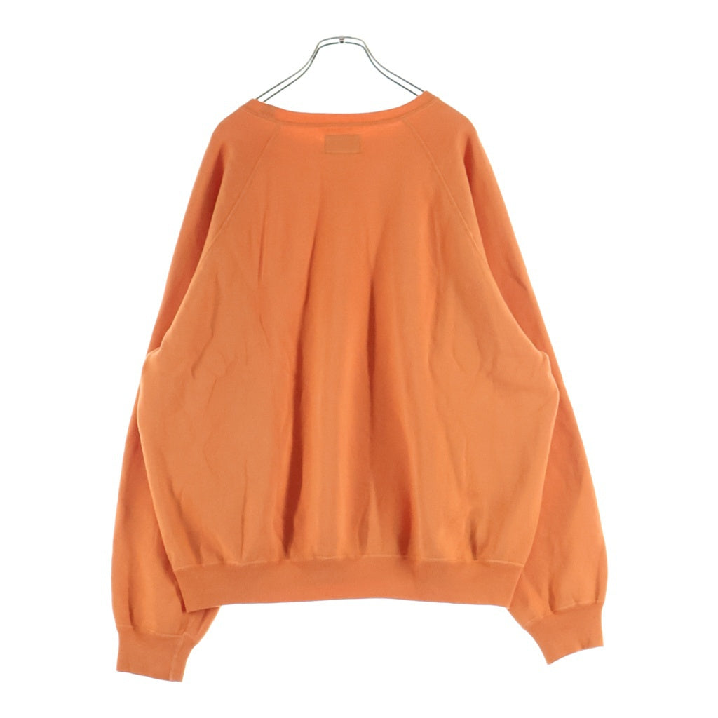 Unlikely(アンライクリー) 26SS Unlikely Raglan Sleeve Crew アンライクリー ラグランスリーブ クルーネックスウェット トレーナー オレンジ U26S-13-0003