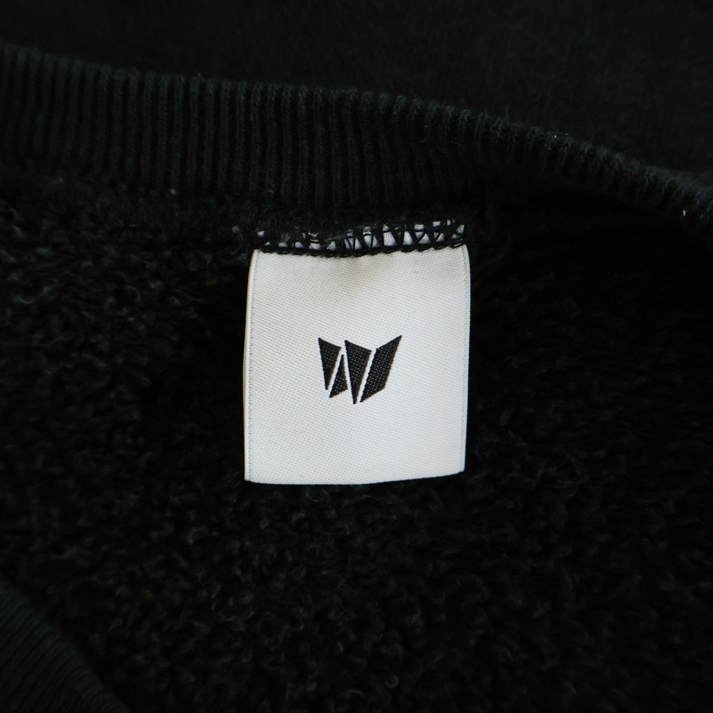 NO BRAND(ノーブランド) OVY オヴィー W Vintage sweat ピグメントダイ ヴィンテージ クルーネックスウェット トレーナー ブラック W0022