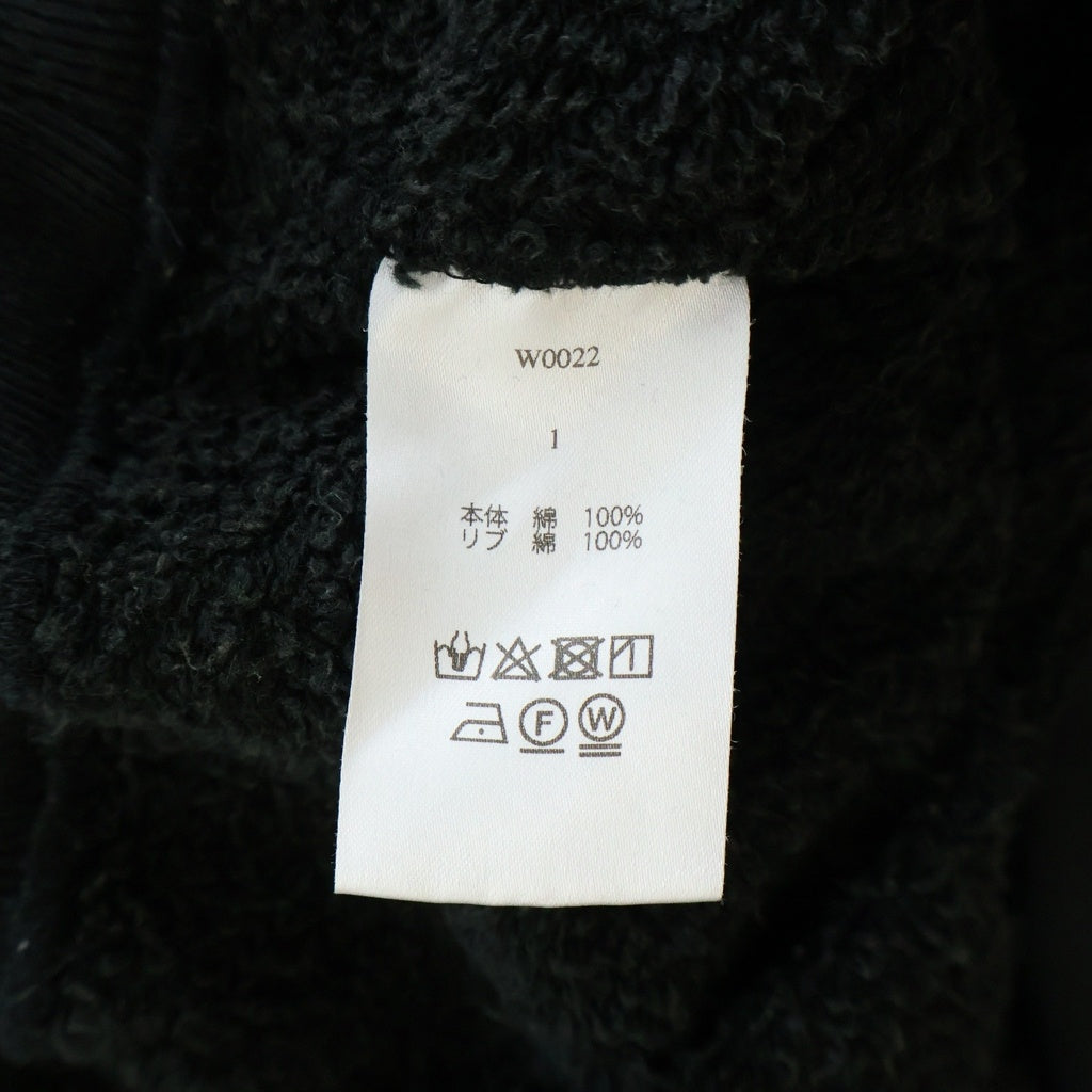 NO BRAND(ノーブランド) OVY オヴィー W Vintage sweat ピグメントダイ ヴィンテージ クルーネックスウェット トレーナー ブラック W0022