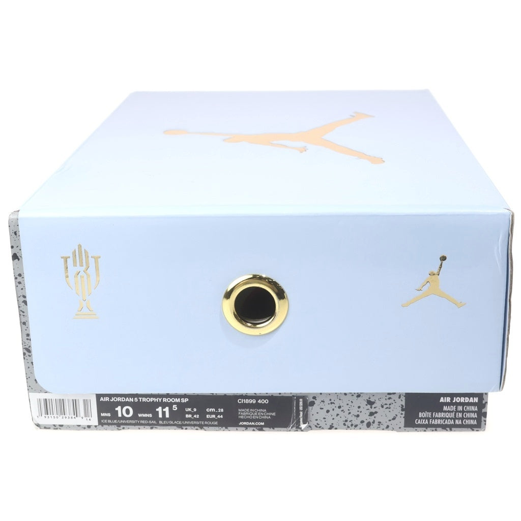 NIKE(ナイキ) ×TROPHY ROOM AIR JORDAN 5 RETRO トロフィールーム エアジョーダン5 レトロ ハイカットスニーカー ブルー US10/28cm CI1899-400