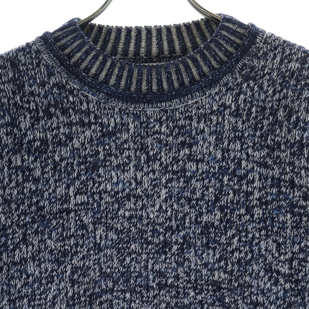 Acne Studios(アクネ ストゥディオズ) メタリック ハートジャガード ウール クルーネックニットセーター ブルー FN-MN-KNIT000488