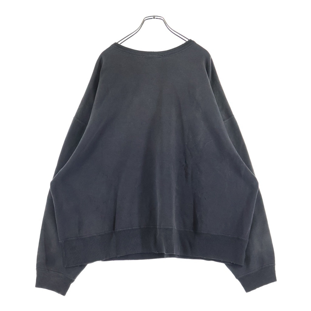 SAINT MICHAEL(セントマイケル) 24AW BONE SAINT SWEAT SHIRT ボーンセイント クルーネックスウェットレーナー グレー SM-YS1-0000-0031