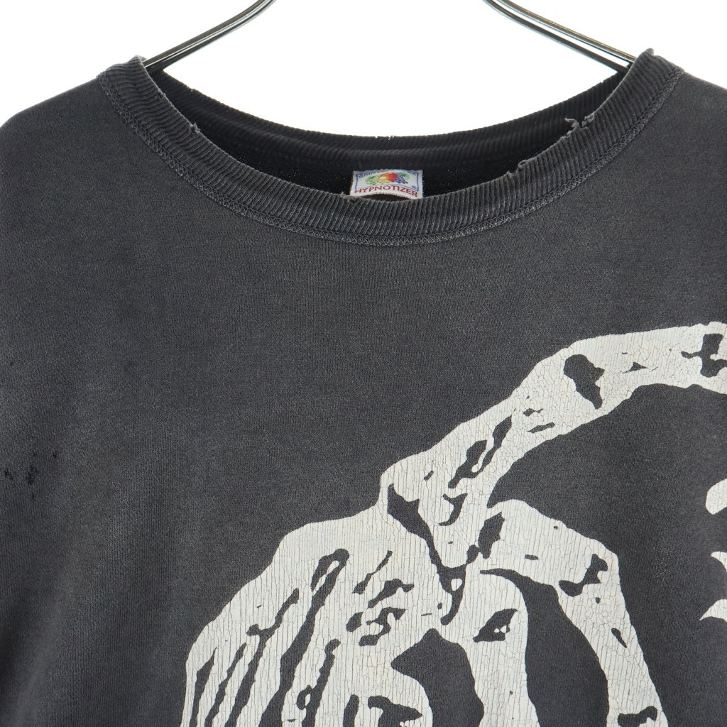 SAINT MICHAEL(セントマイケル) 24AW BONE SAINT SWEAT SHIRT ボーンセイント クルーネックスウェットレーナー グレー SM-YS1-0000-0031