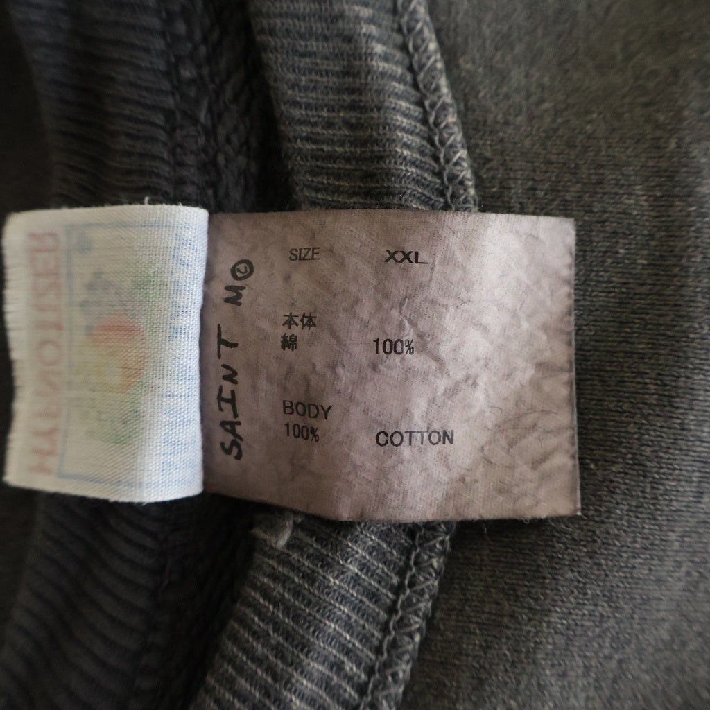 SAINT MICHAEL(セントマイケル) 24AW BONE SAINT SWEAT SHIRT ボーンセイント クルーネックスウェットレーナー グレー SM-YS1-0000-0031