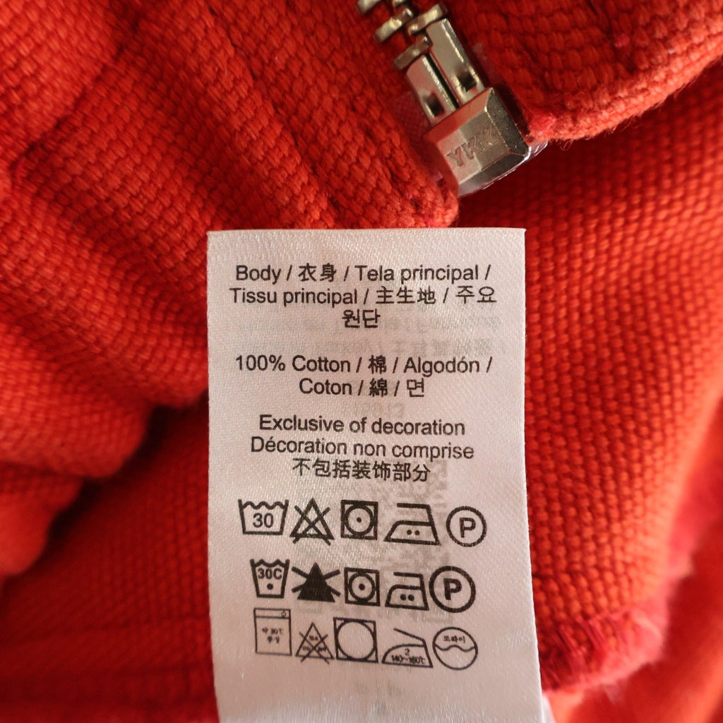 STUSSY(ステューシー) WORK JACKET UNLINED CANVAS キャンバス ドローコード コットン ジップアップ フーディー パーカー ワークジャケット レッド 115913