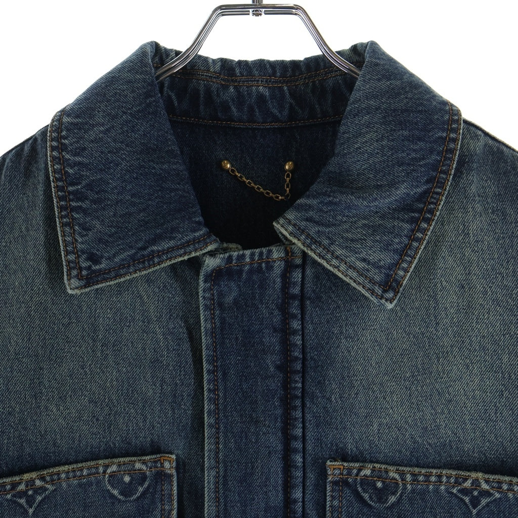 LOUIS VUITTON(ルイヴィトン) 23AW モノグラム ワークウェア ウォッシュド加工 ジップアップデニムジャケット インディゴ RM232Q Y38 HPA46W